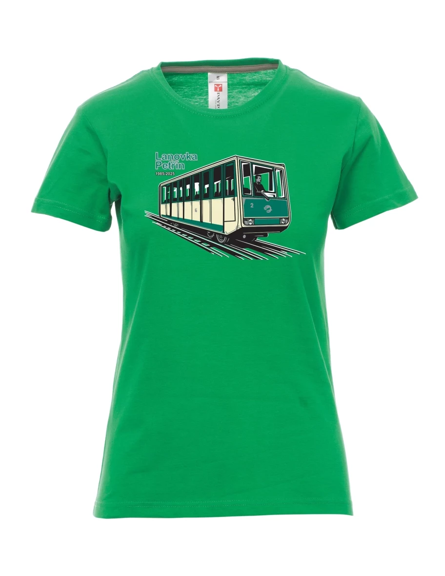 Maglia da donna verde Funicolare Petřín