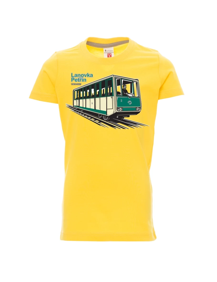 Maglia da bambino gialla Funicolare Petřín