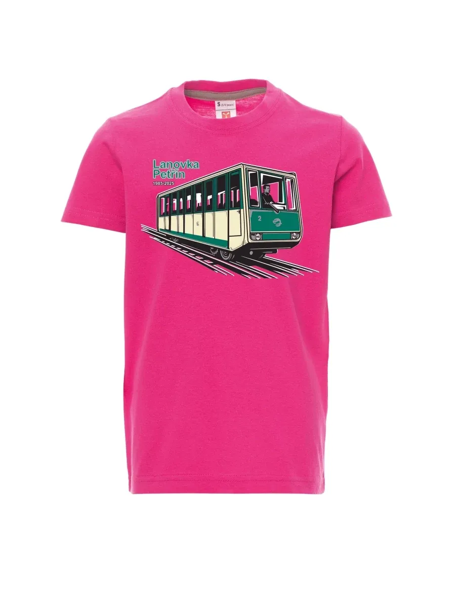 Maglia da bambino rosa Funicolare Petřín