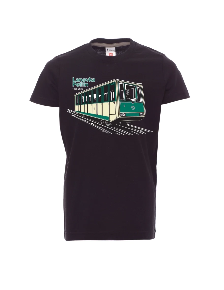 Maglia da bambino nera Funicolare Petřín