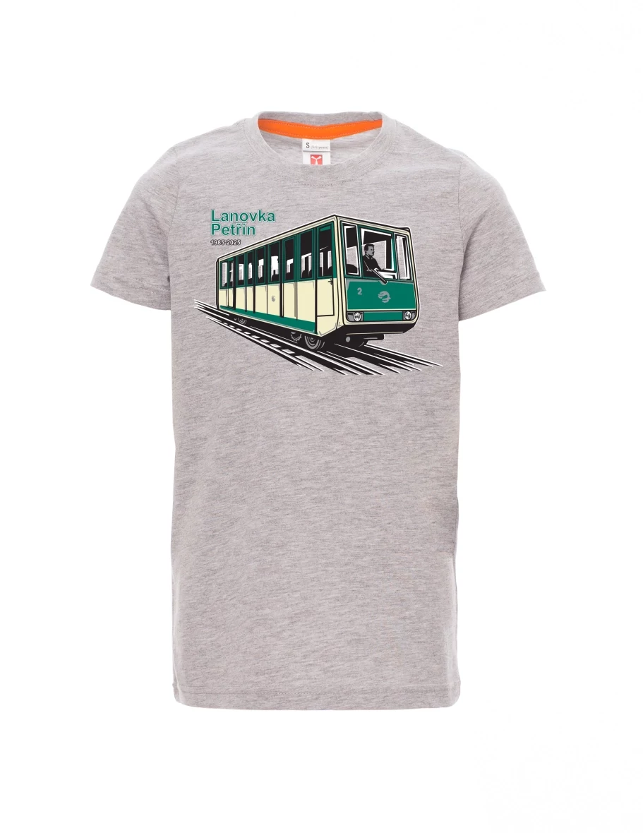 Maglia da bambino grigio melange Funicolare Petřín