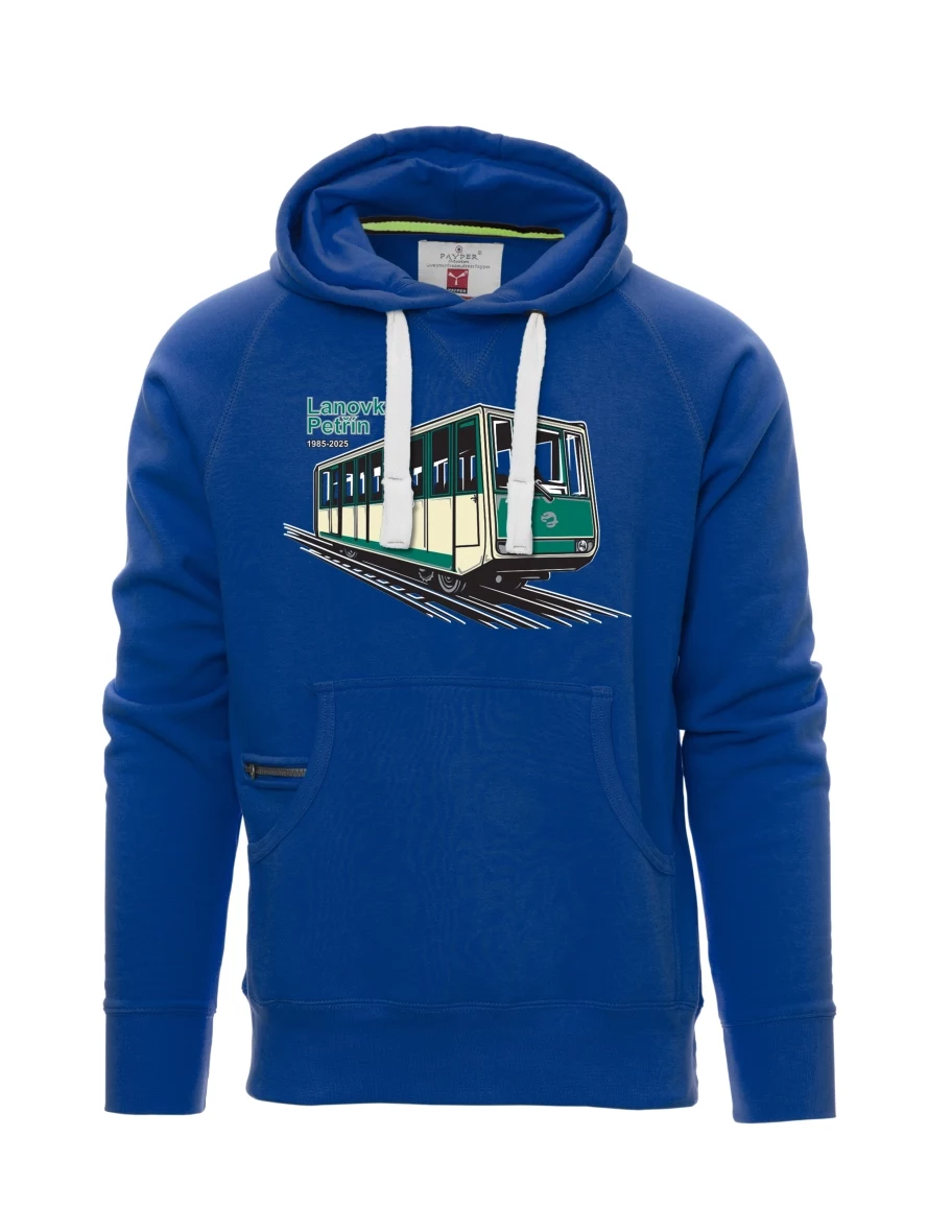 Felpa da uomo blu Funicolare Petřín