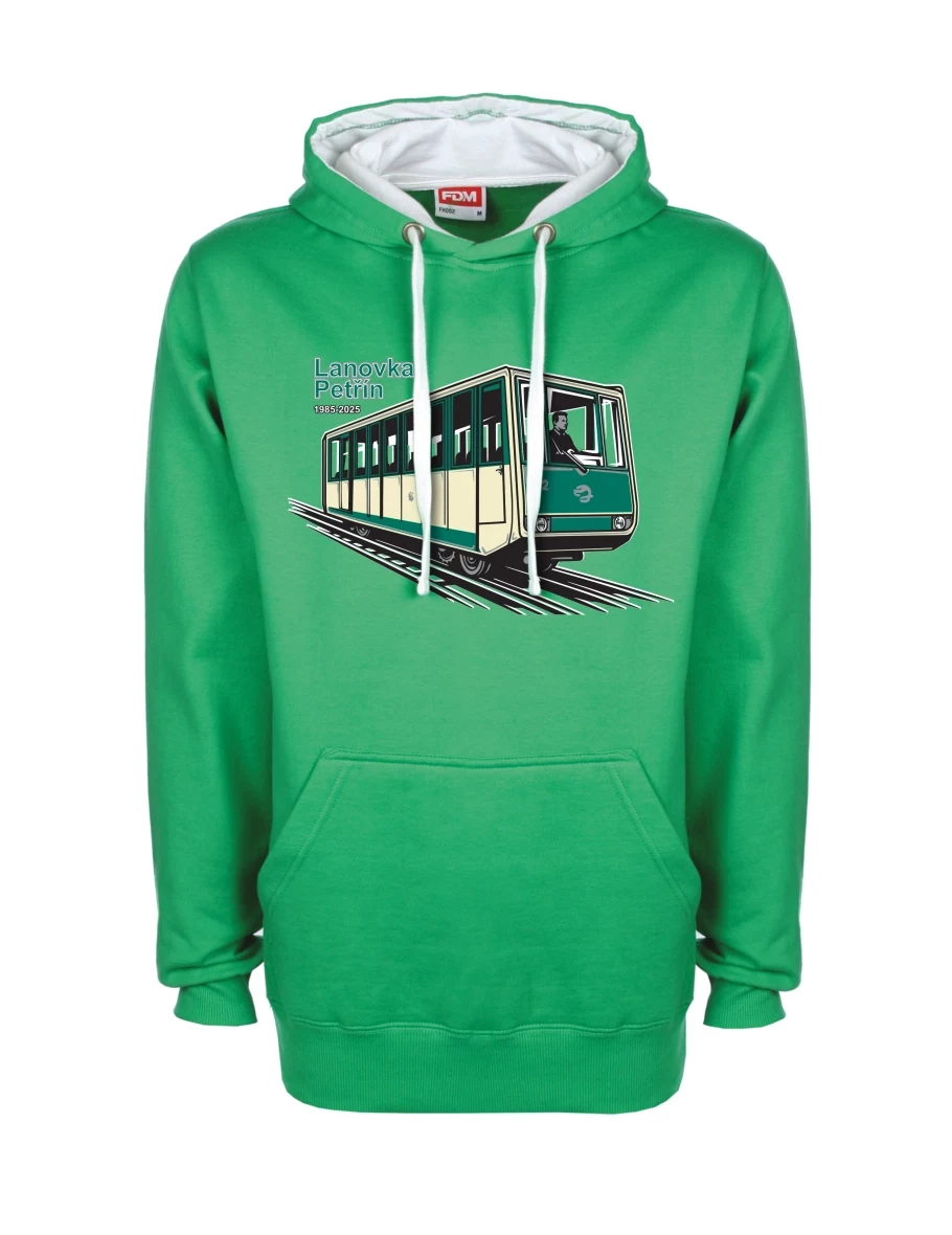 Felpa bianco-verde Funicolare Petřín