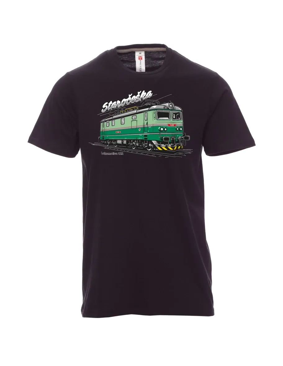 Maglia da uomo nera Locomotiva 122 “Staročeška”