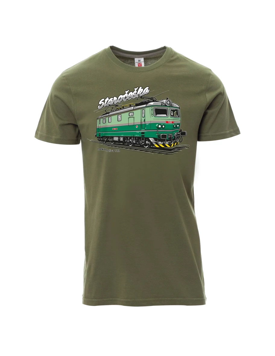 Maglia da uomo cachi Locomotiva 122 “Staročeška”