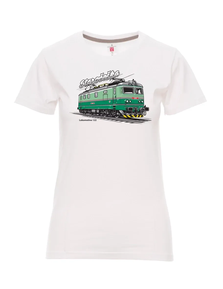 Maglia da donna bianca Locomotiva 122 “Staročeška”