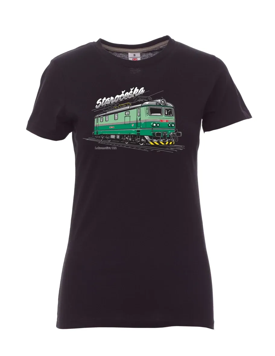 Maglia da donna nera Locomotiva 122 “Staročeška”