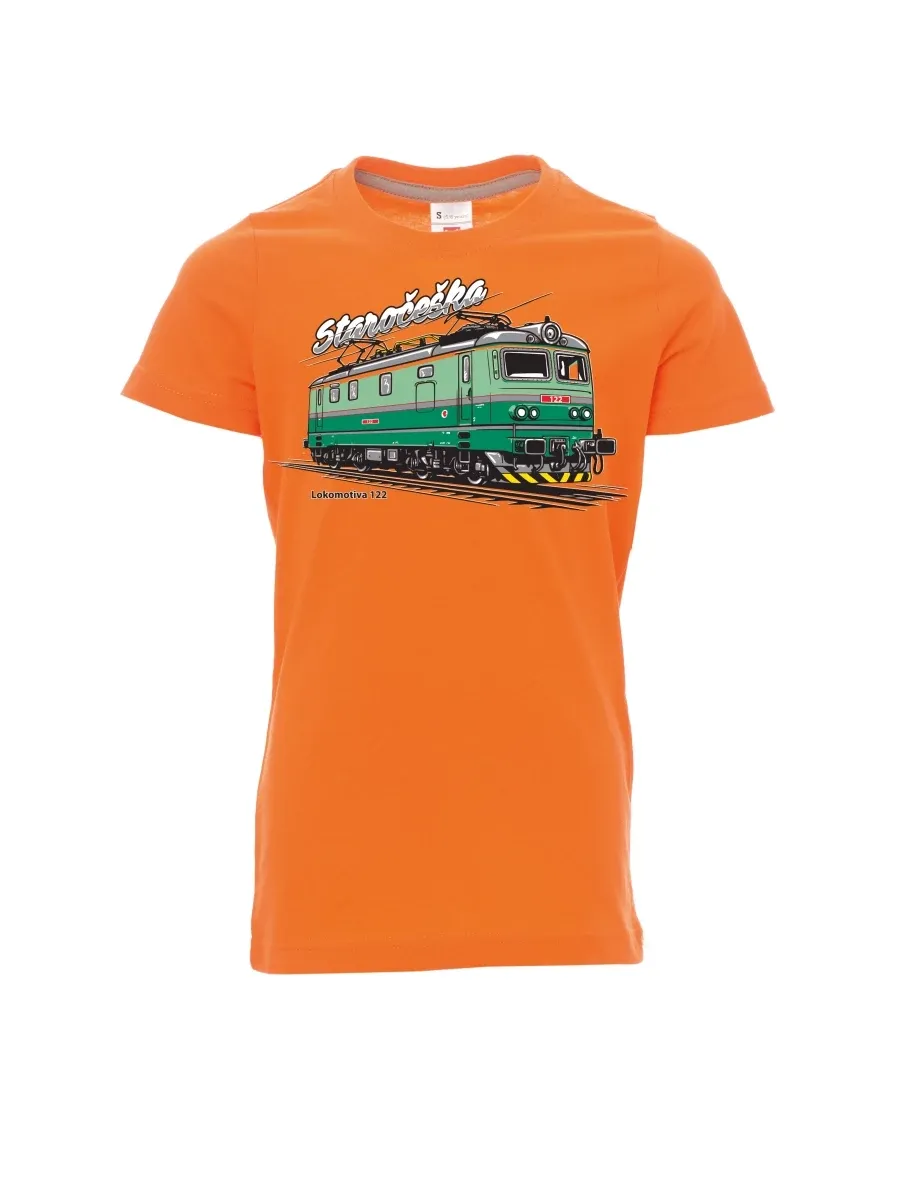 Maglia da bambino arancione Locomotiva 122 “Staročeška”