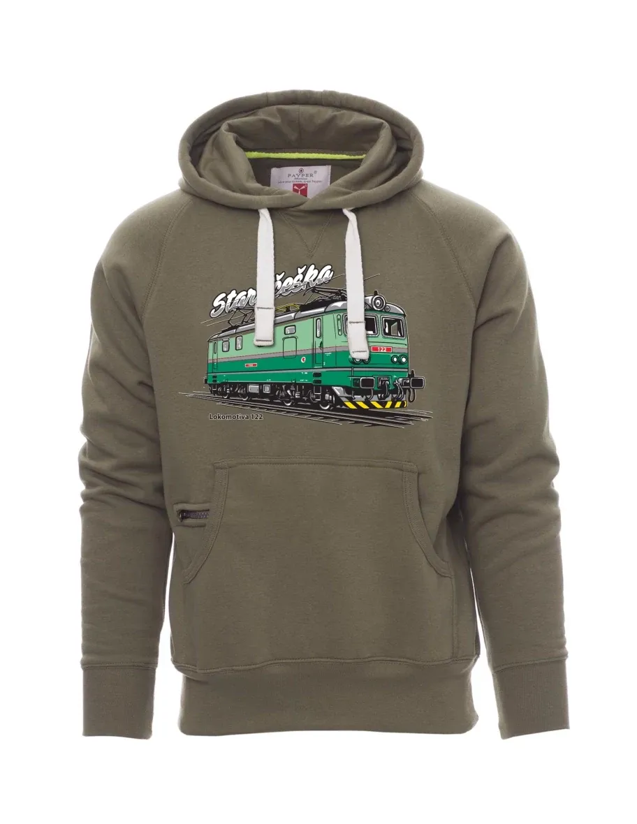 Felpa da uomo cachi Locomotiva 122 “Staročeška”