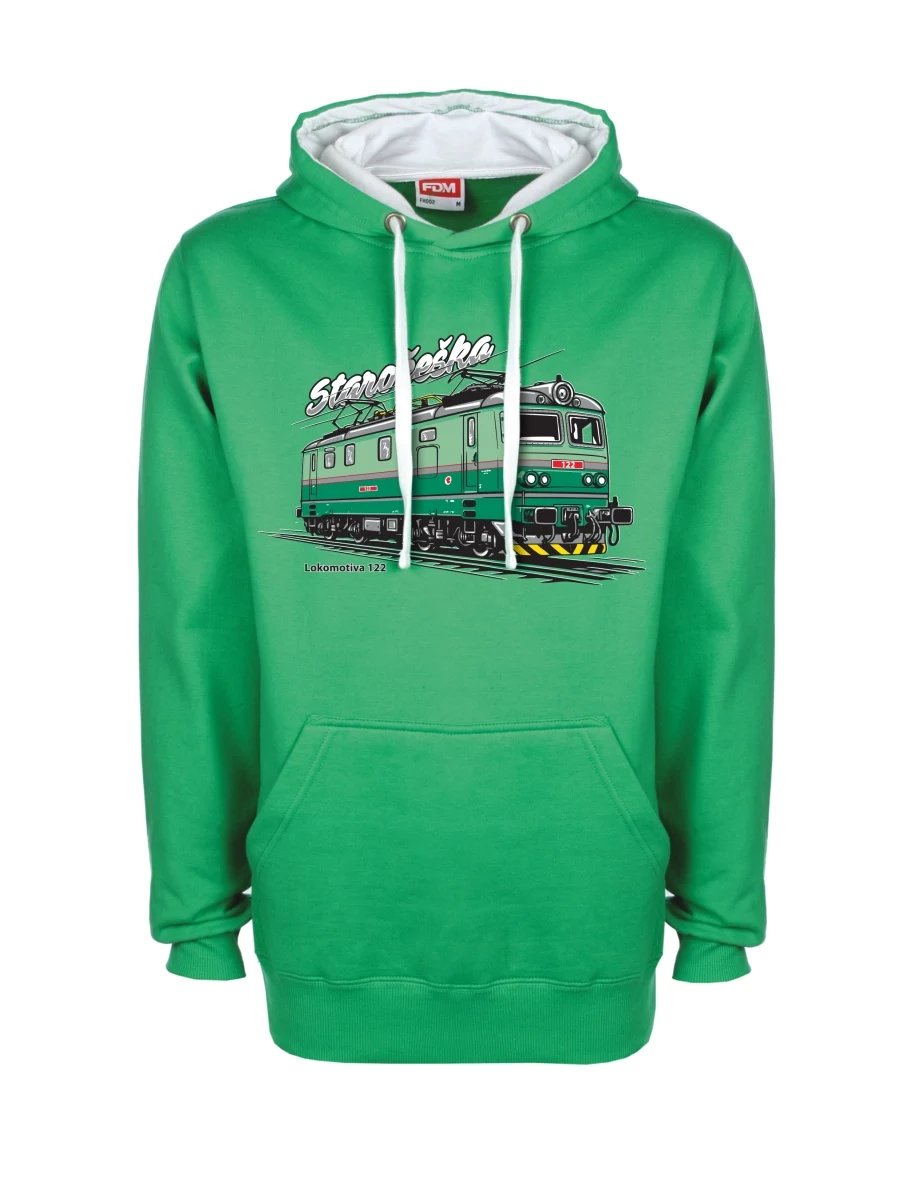 Felpa bianco-verde Locomotiva 122 “Staročeška”