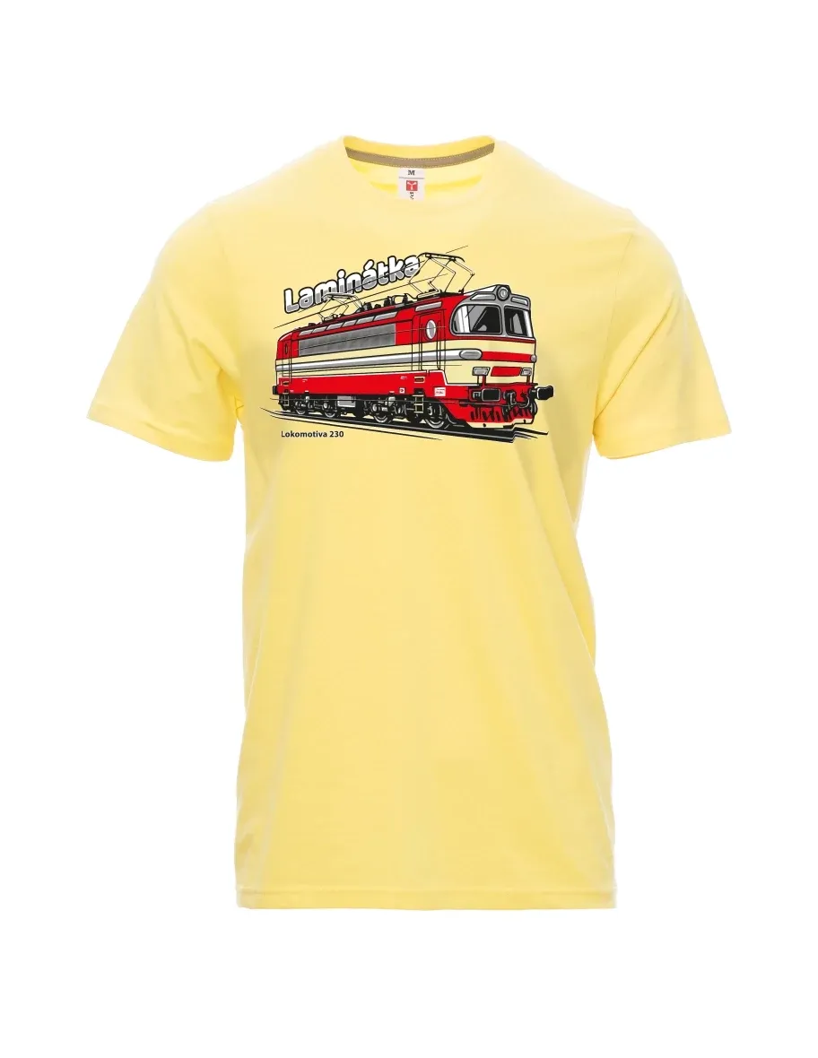 Maglia da uomo giallo chiaro Locomotiva 230 “Laminátka”