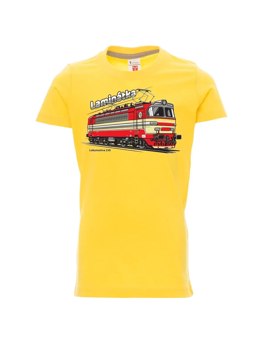 Maglia da bambino gialla Locomotiva 230 “Laminátka”