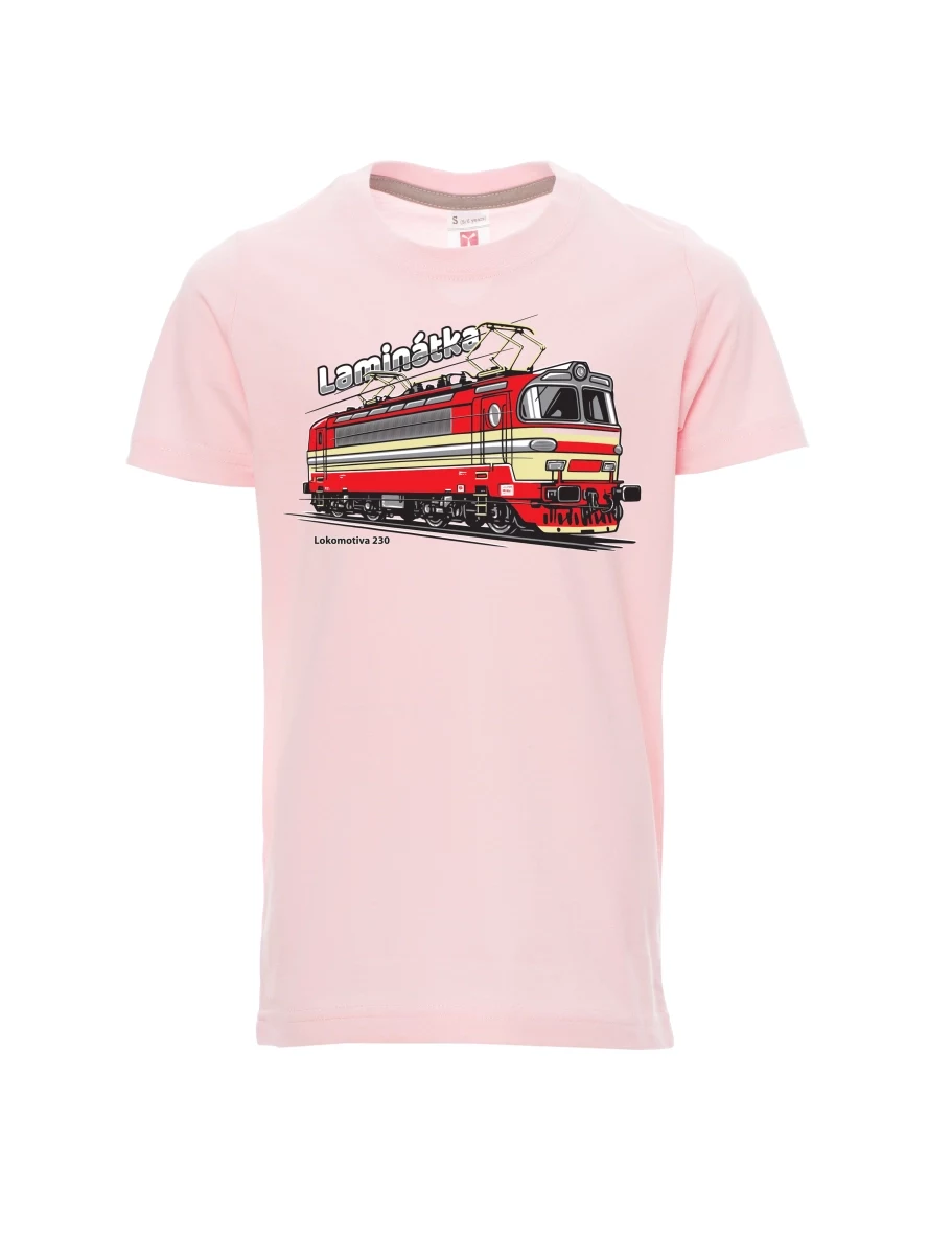 Maglia da bambino rosa chiaro Locomotiva 230 “Laminátka”