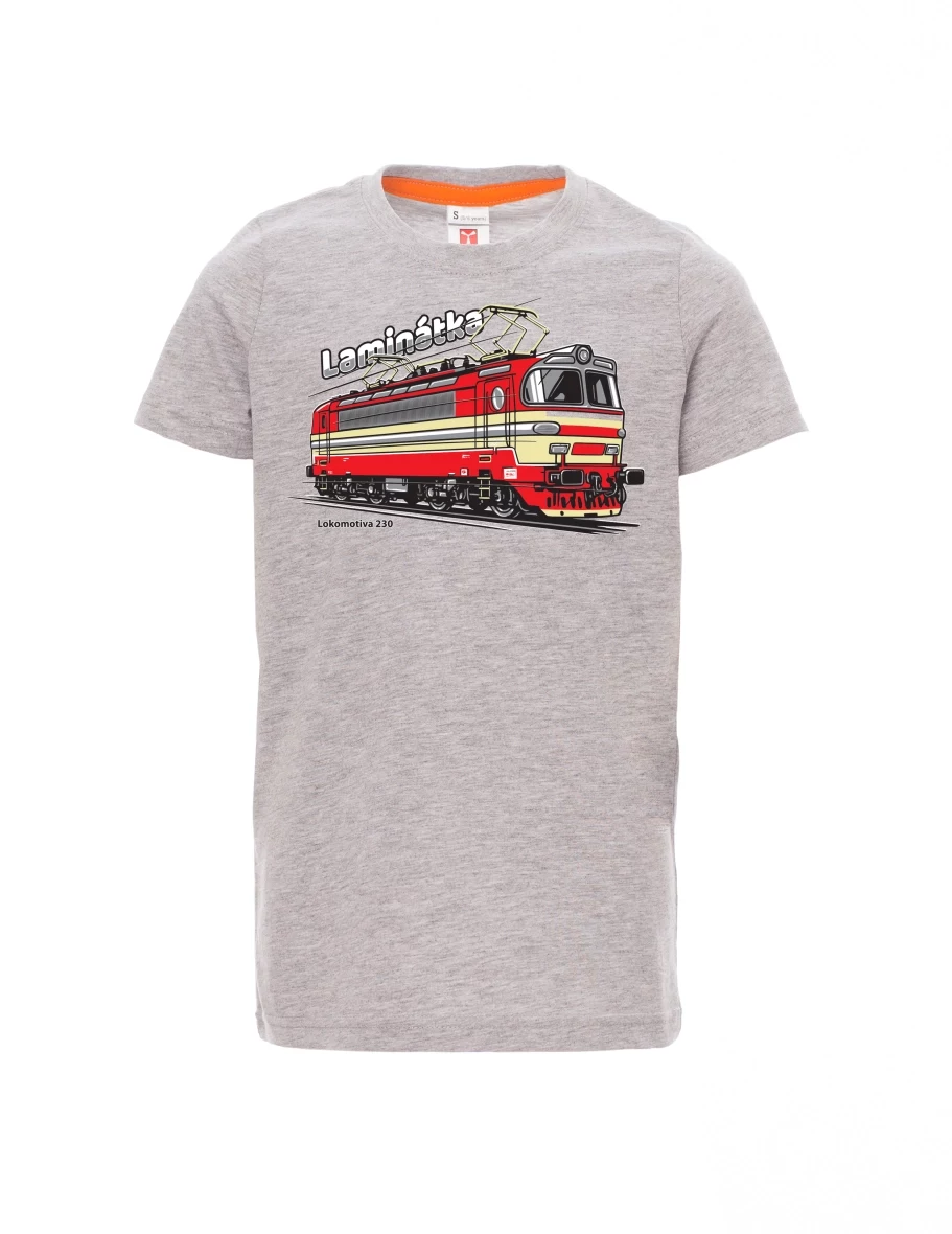 Maglia da bambino grigio melange Locomotiva 230 “Laminátka”
