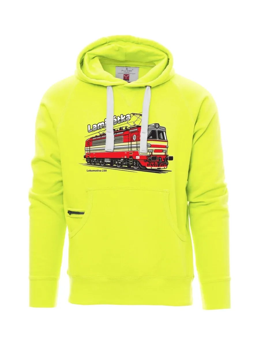Felpa da uomo fluorescente Locomotiva 230 “Laminátka”
