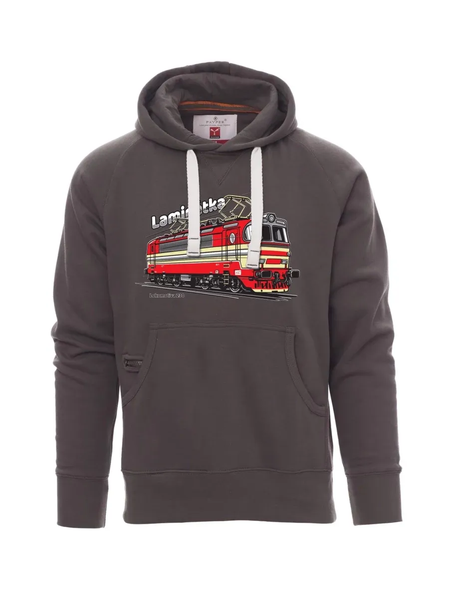 Felpa da uomo grigia Locomotiva 230 “Laminátka”