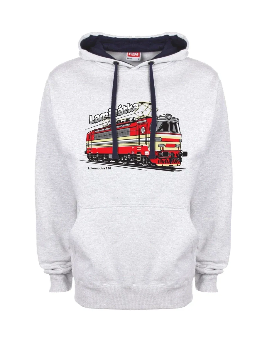 Felpa blu-grigio Locomotiva 230 “Laminátka”