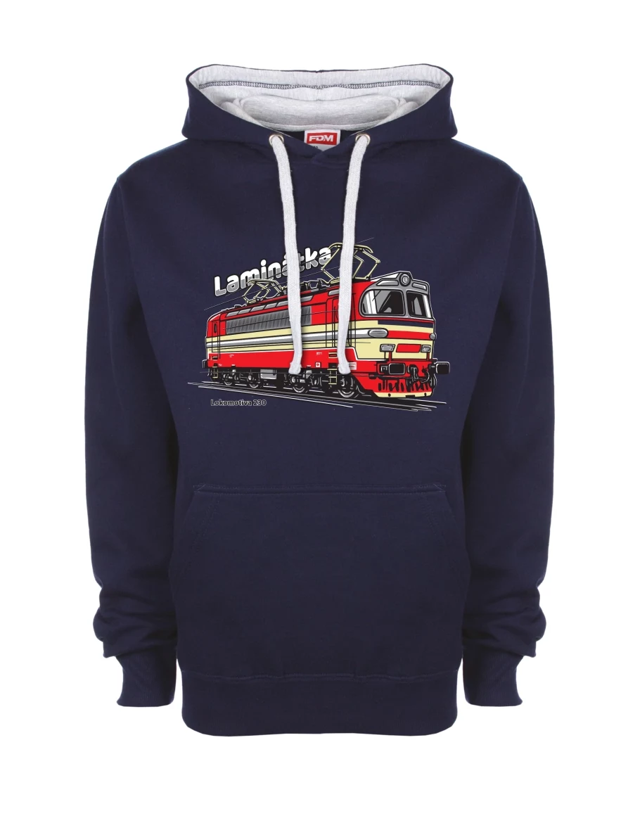 Felpa grigio-blu marino Locomotiva 230 “Laminátka”