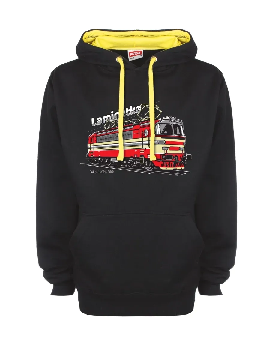 Felpa giallo-nera con Locomotiva 230 “Laminátka”