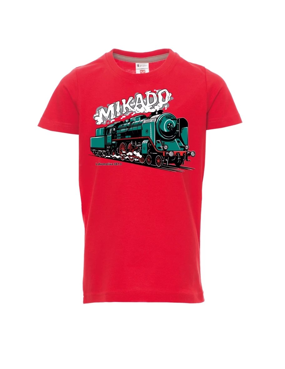 Maglia da bambino rossa Locomotiva 387.0 “MIKADO”
