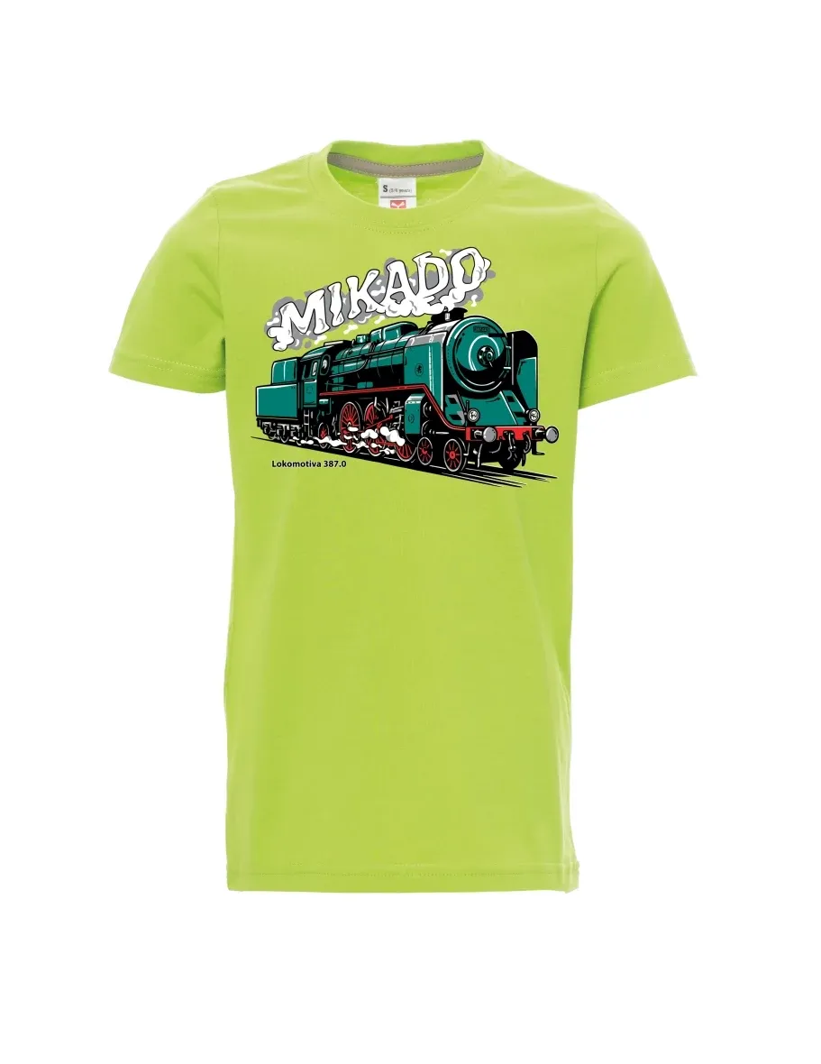 Maglia da bambino verde chiaro Locomotiva 387.0 “MIKADO”
