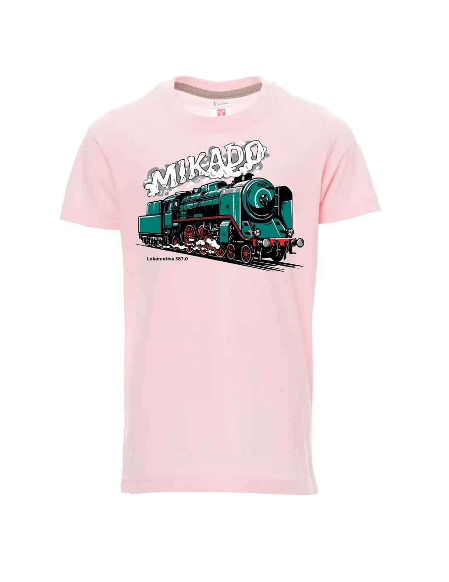 Maglia da bambino rosa chiaro Locomotiva 387.0 “MIKADO”