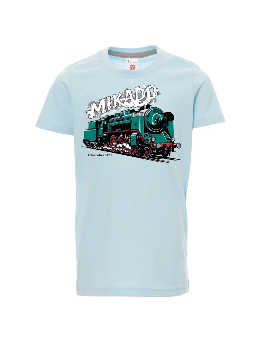 Maglia da bambino blu pallido Locomotiva 387.0 “MIKADO”