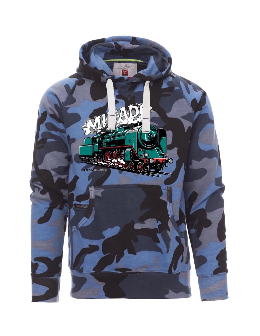 Felpa da uomo camuffare blu Locomotiva 387.0 “MIKADO”