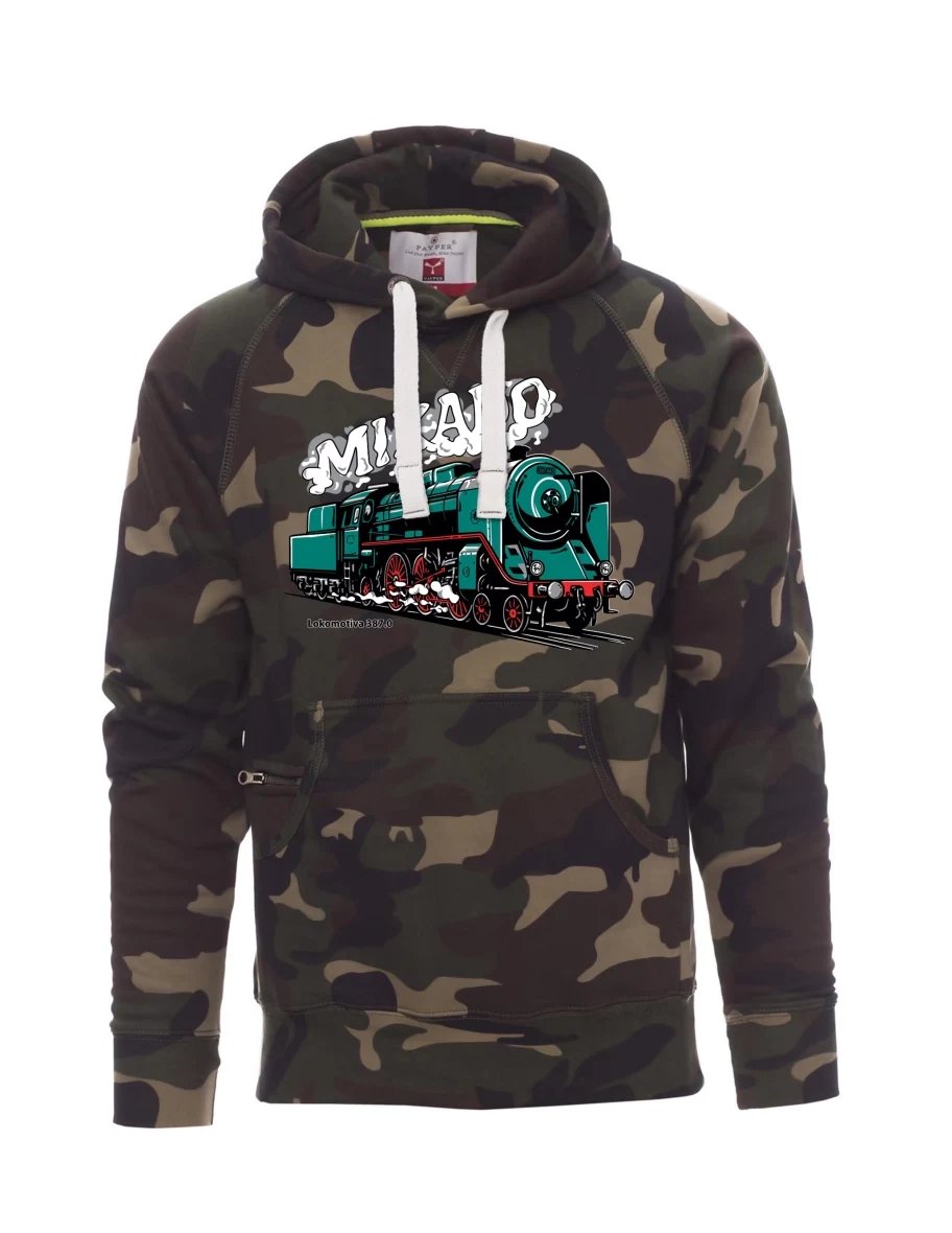 Felpa da uomo camuffare Locomotiva 387.0 “MIKADO”