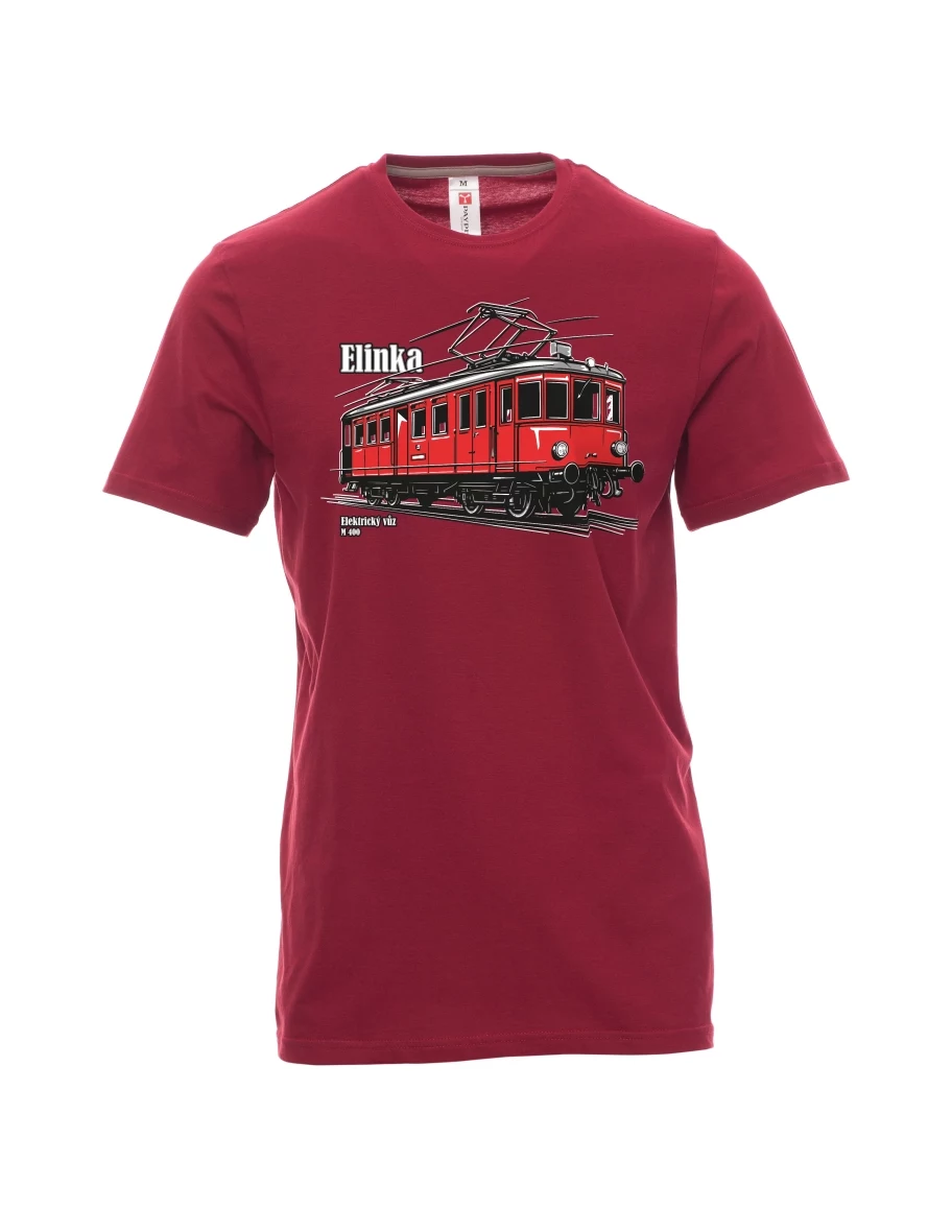 Maglia da uomo rosso scuro Automotrice elettrica M 400 “Elinka”