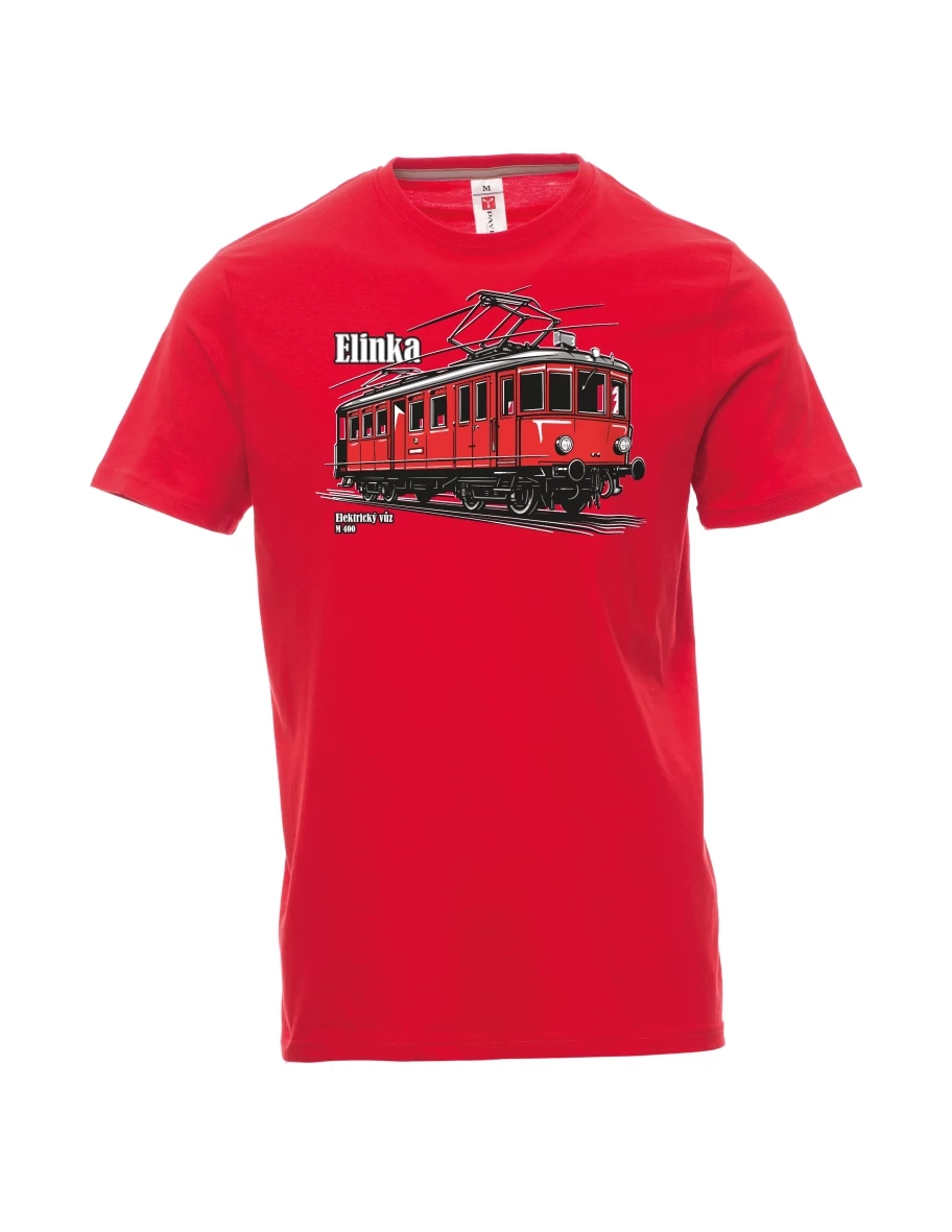 Maglia da uomo rossa Automotrice elettrica M 400 “Elinka”