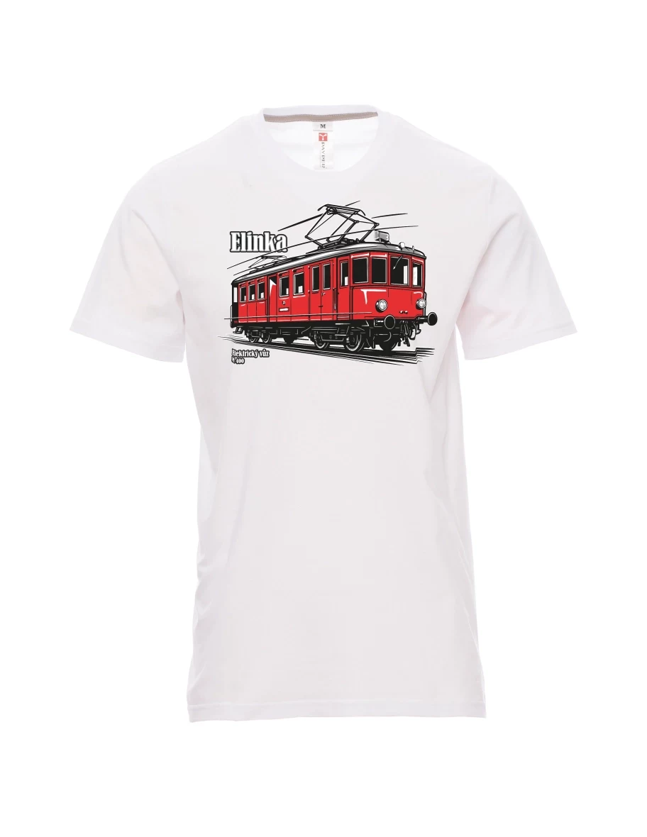 Maglia da uomo bianca Automotrice elettrica M 400 “Elinka”