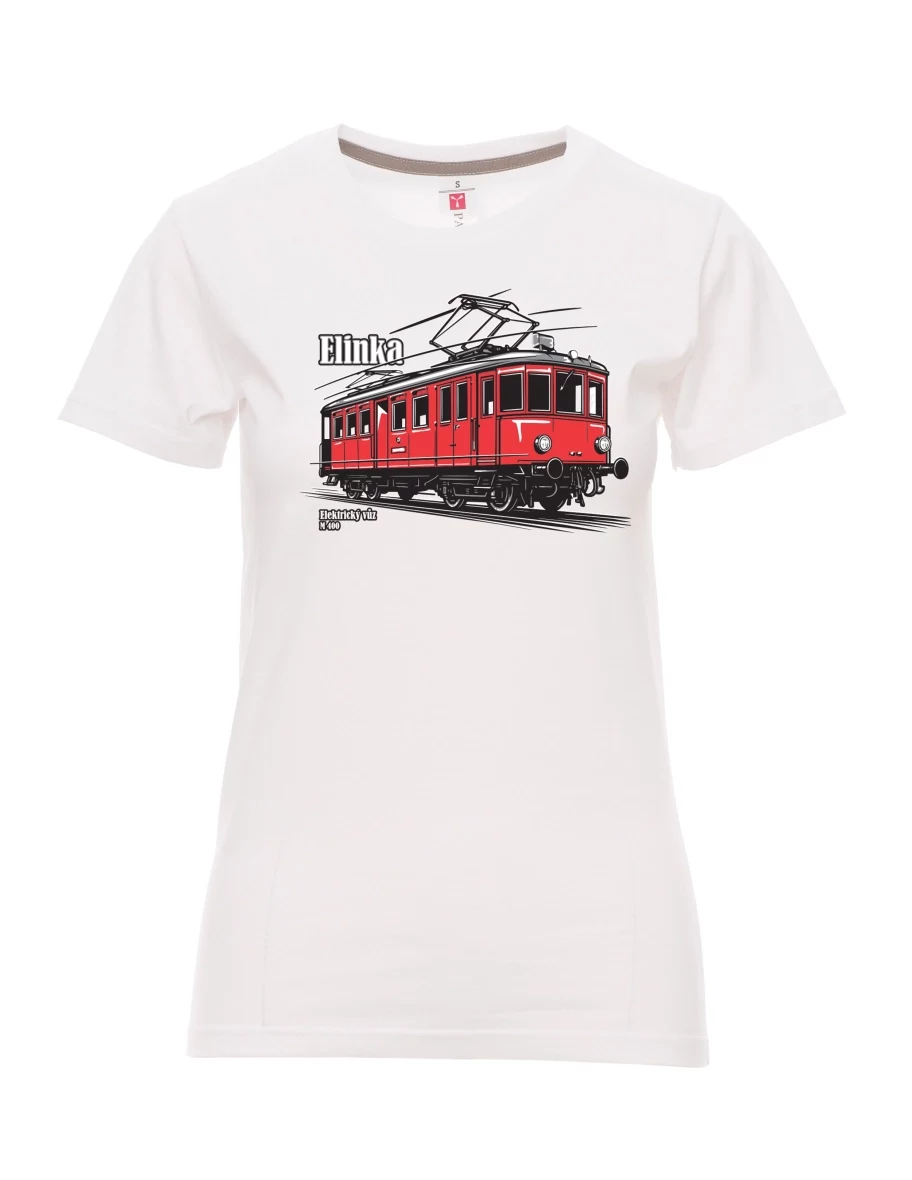 Maglia da donna bianca Automotrice elettrica M 400 “Elinka”
