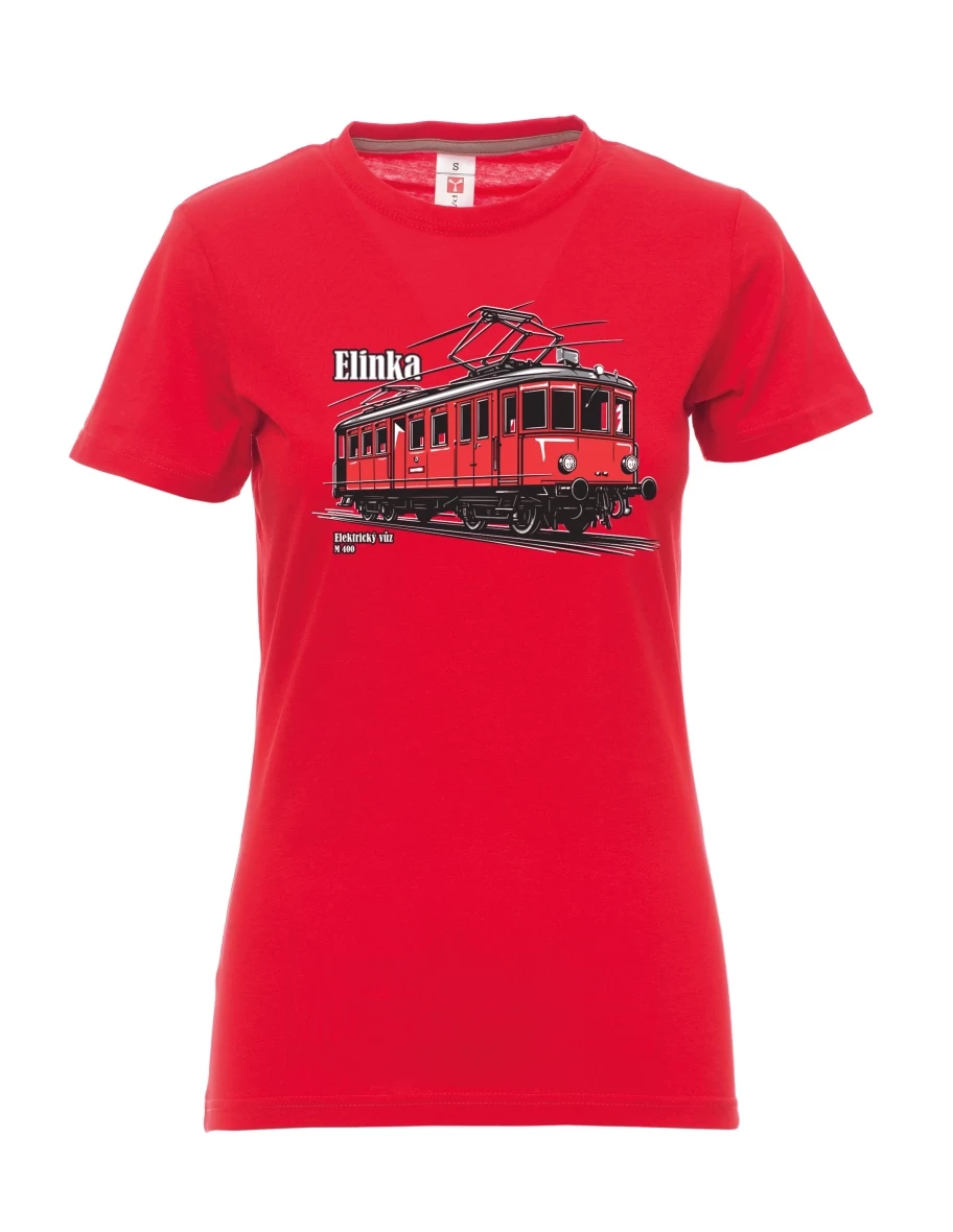 Maglia da donna rossa Automotrice elettrica M 400 “Elinka”
