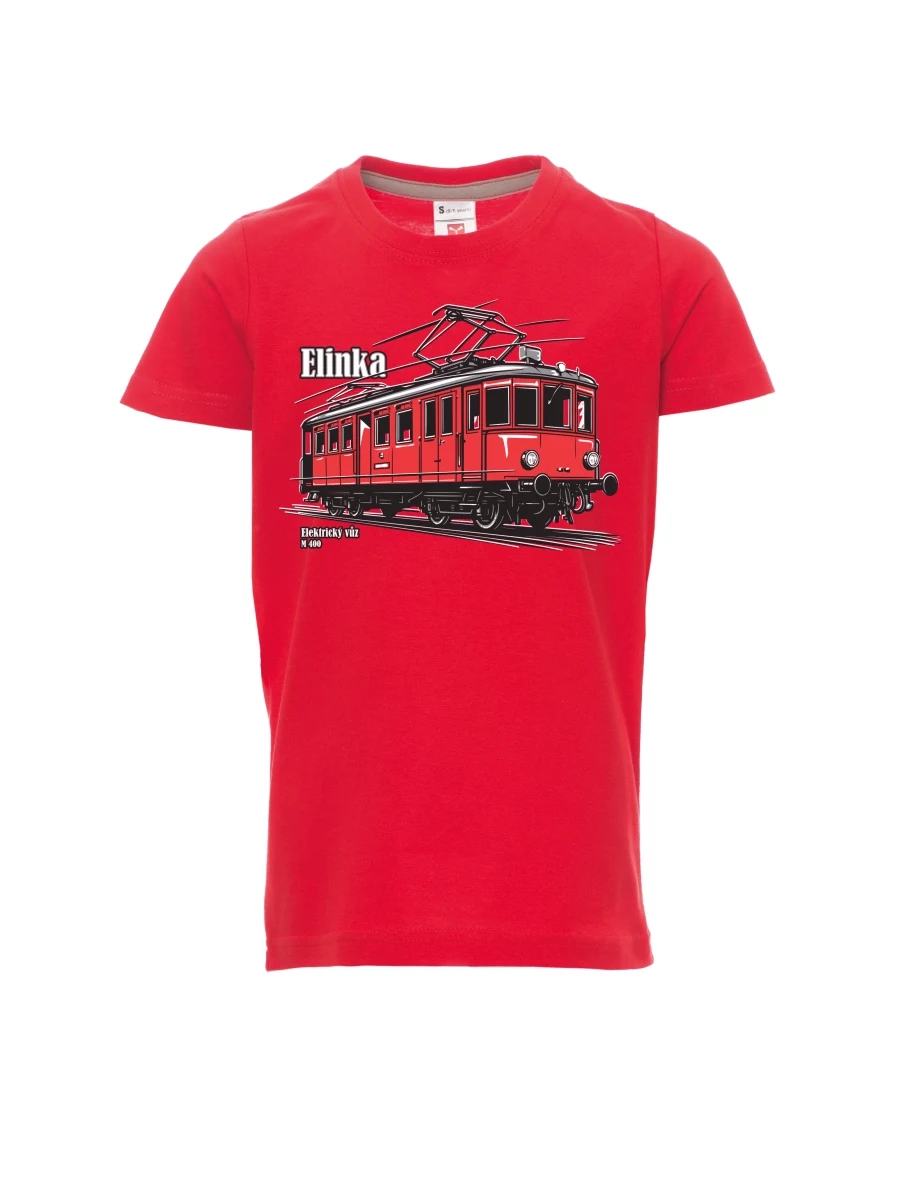 Maglia da bambino rossa Automotrice elettrica M 400 “Elinka”