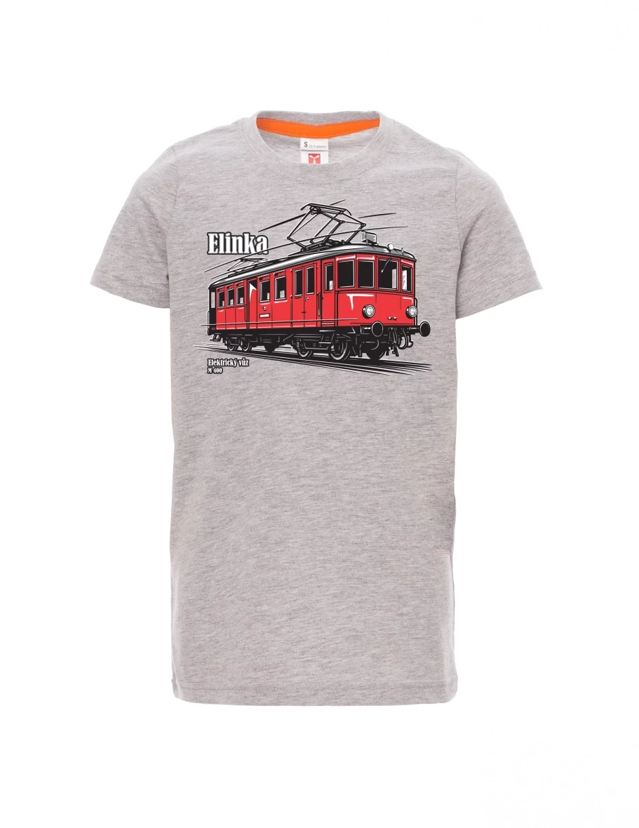 Maglia da bambino grigio melange Automotrice elettrica M 400 “Elinka”