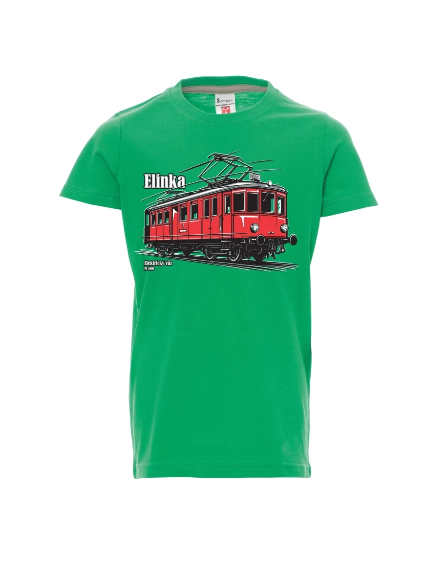 Maglia da bambino verde Automotrice elettrica M 400 “Elinka”