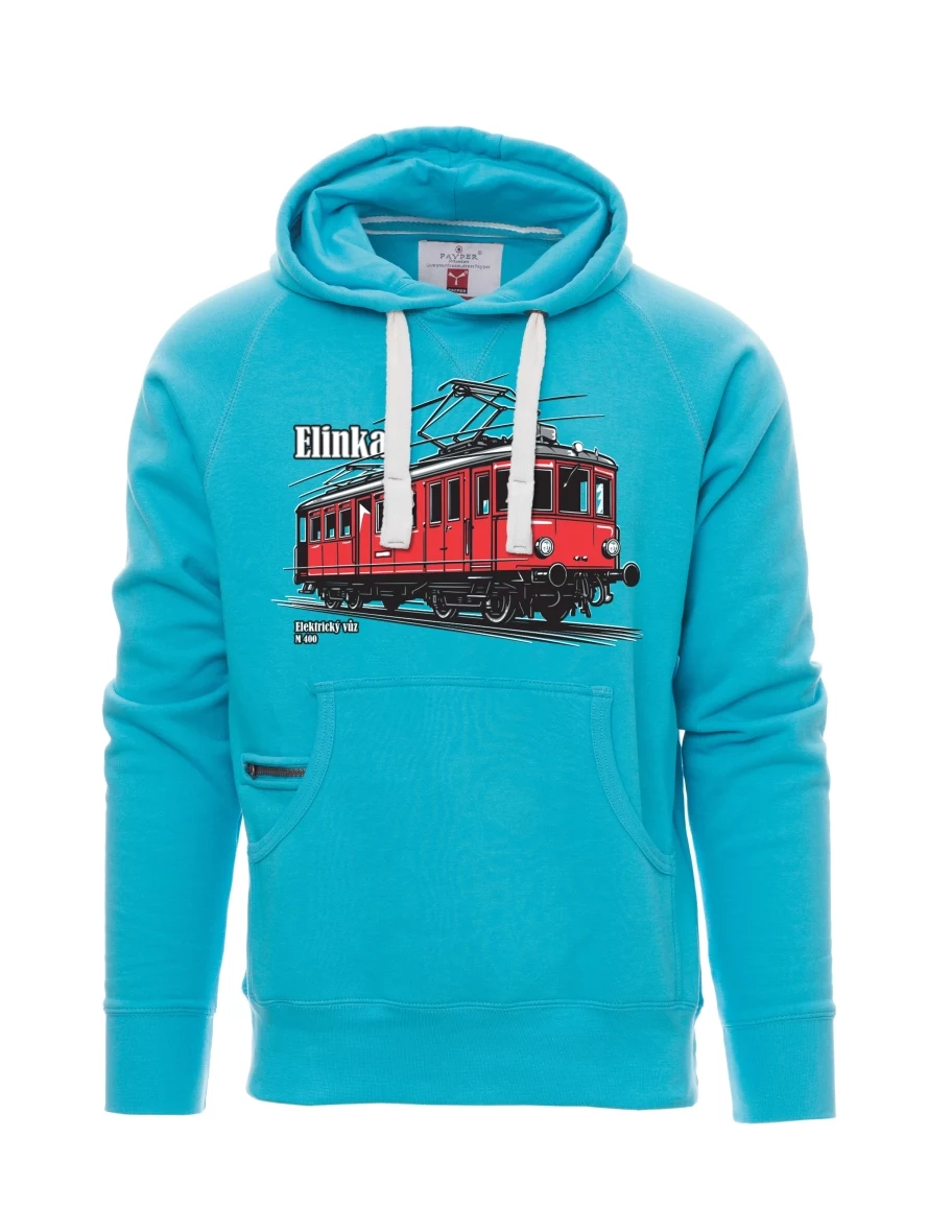 Felpa da uomo blu chiaro Automotrice elettrica M 400 “Elinka”