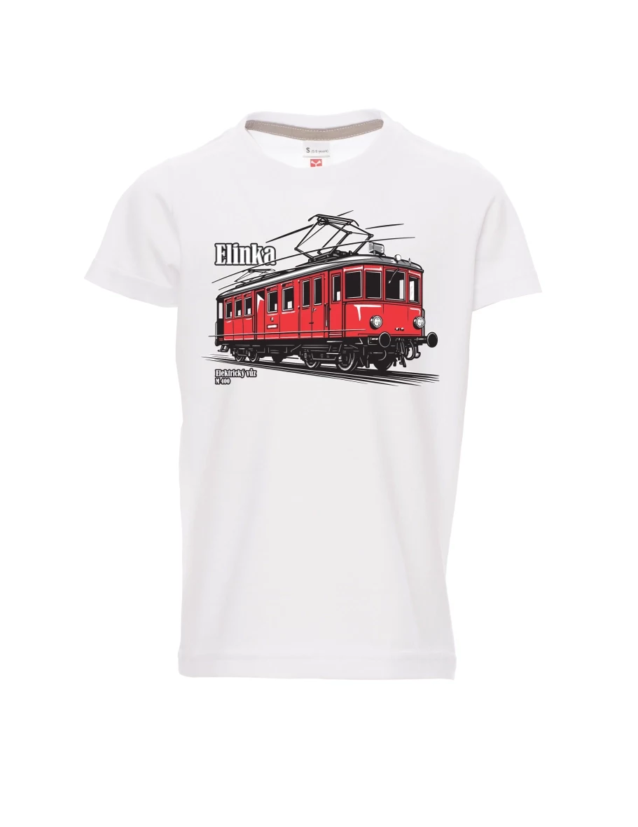 Maglia da bambino bianca Automotrice elettrica M 400 “Elinka”