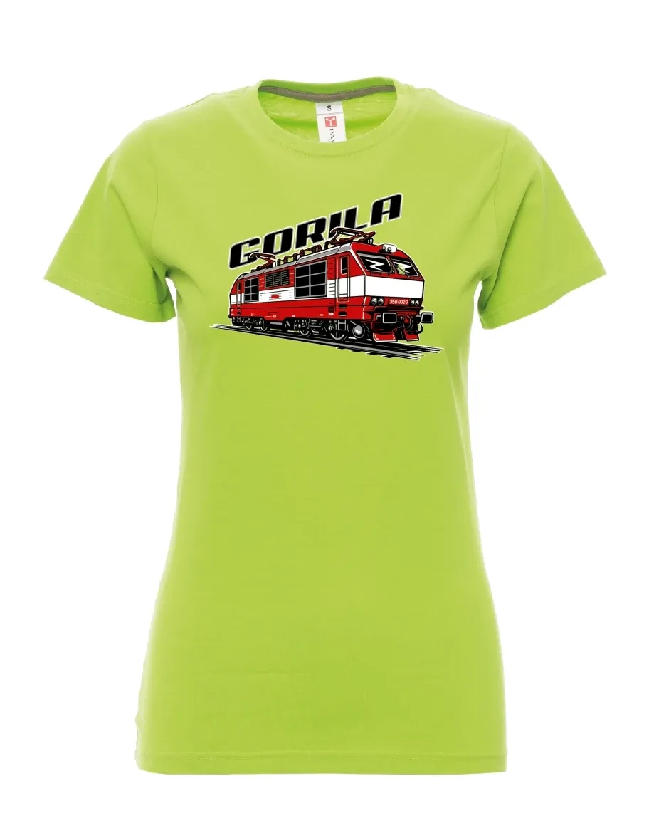 Maglia da donna colore lime Locomotiva 350 “Gorila”
