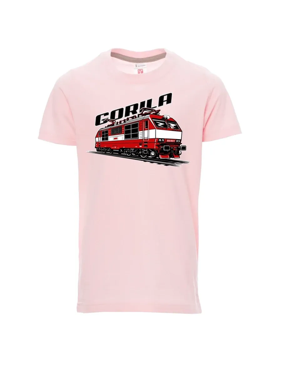 Maglia da bambino rosa chiaro Locomotiva 350 “Gorila”