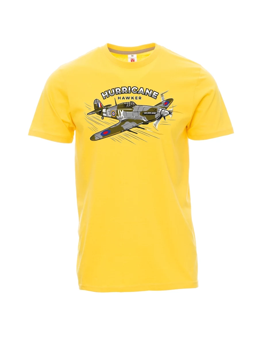 Maglia da uomo gialla Aereo Hurricane Hawker
