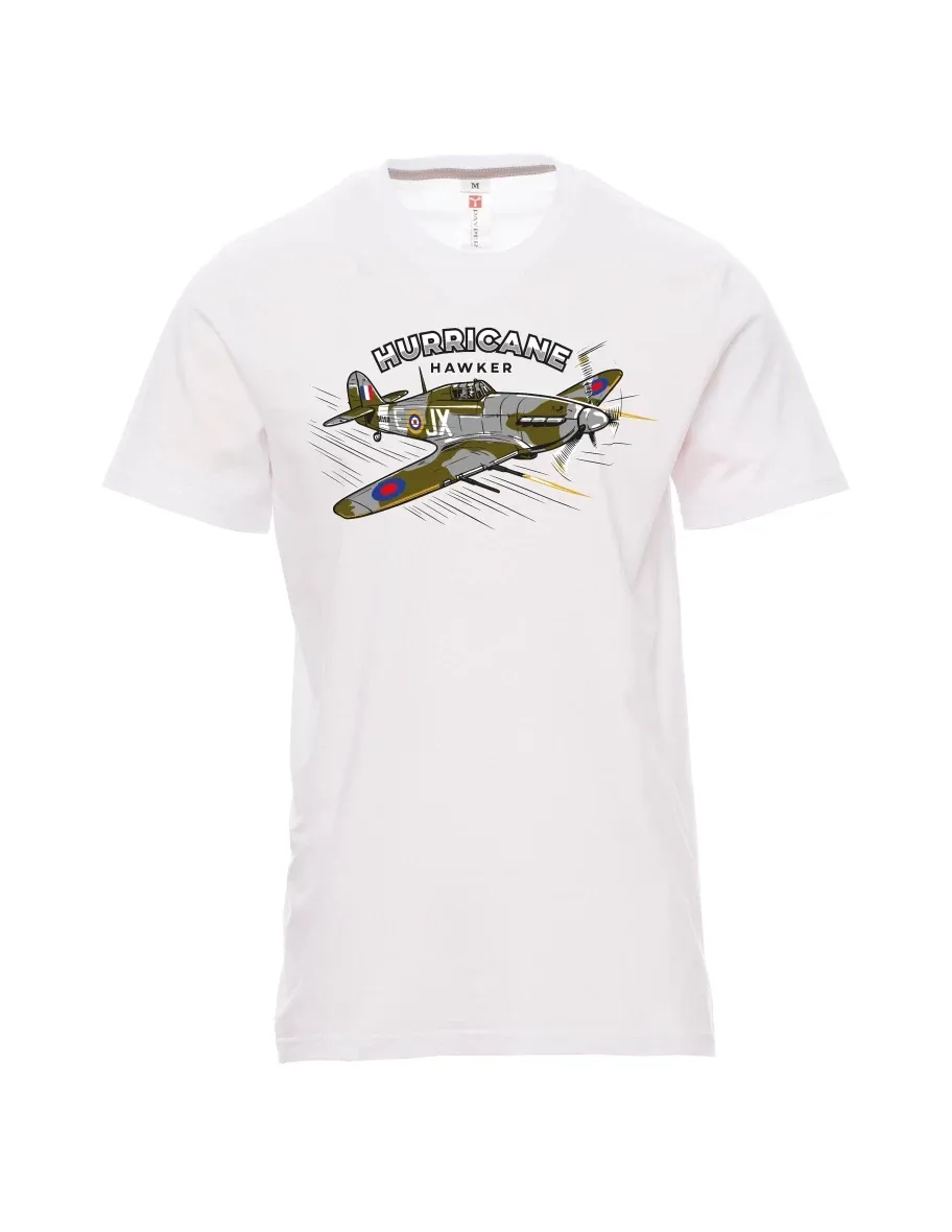 Maglia da uomo bianca Aereo Hurricane Hawker