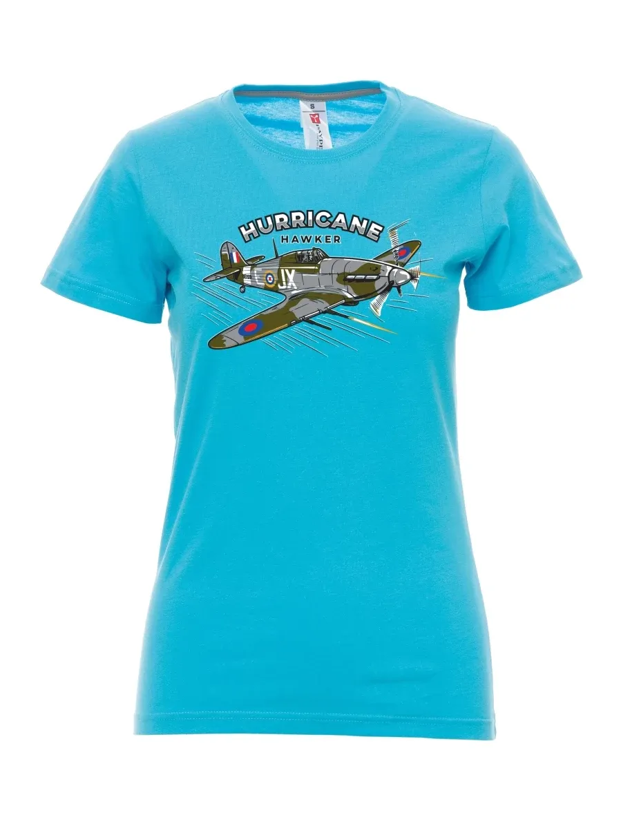 Maglia da donna colore attolo Aereo Hurricane Hawker