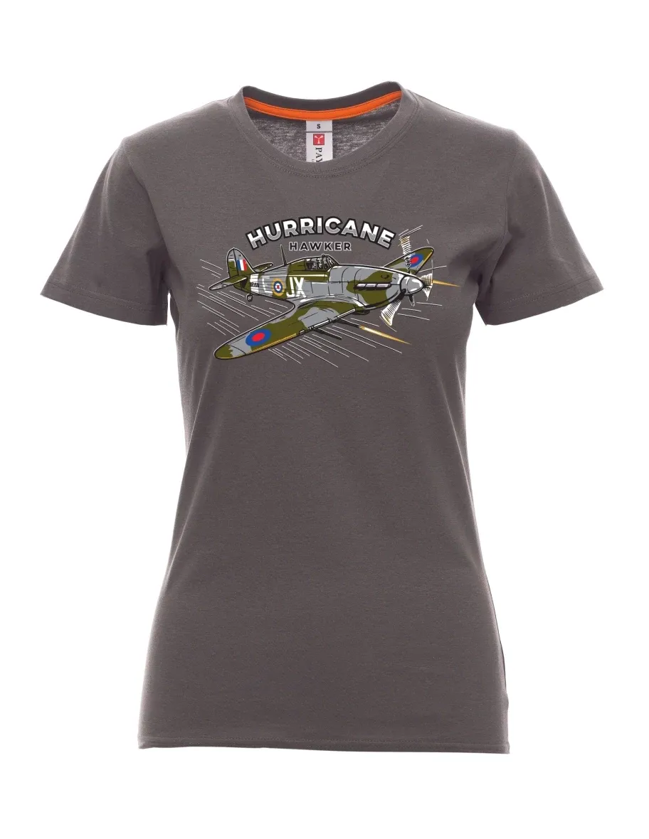 Maglia da donna colore del fumo Aereo Hurricane Hawker