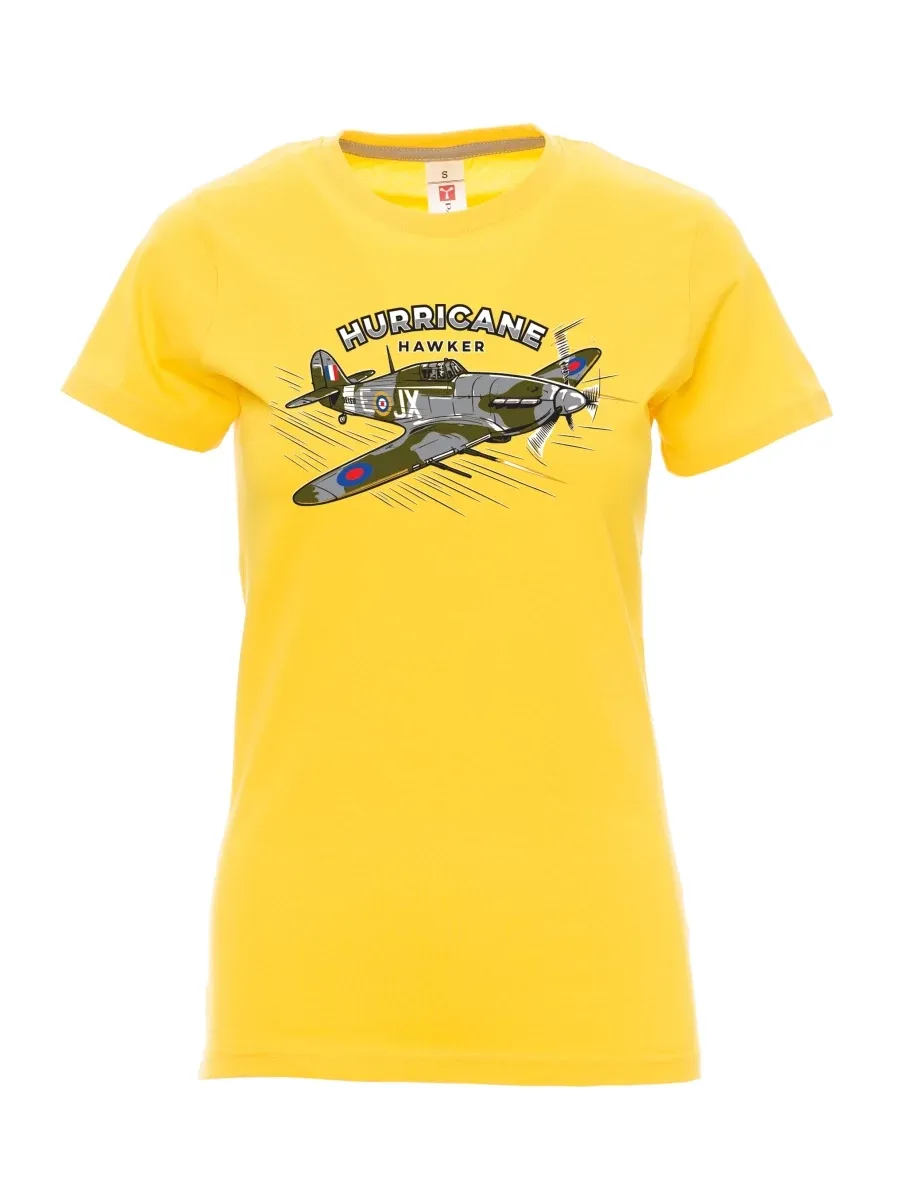 Maglia da donna gialla Aereo Hurricane Hawker