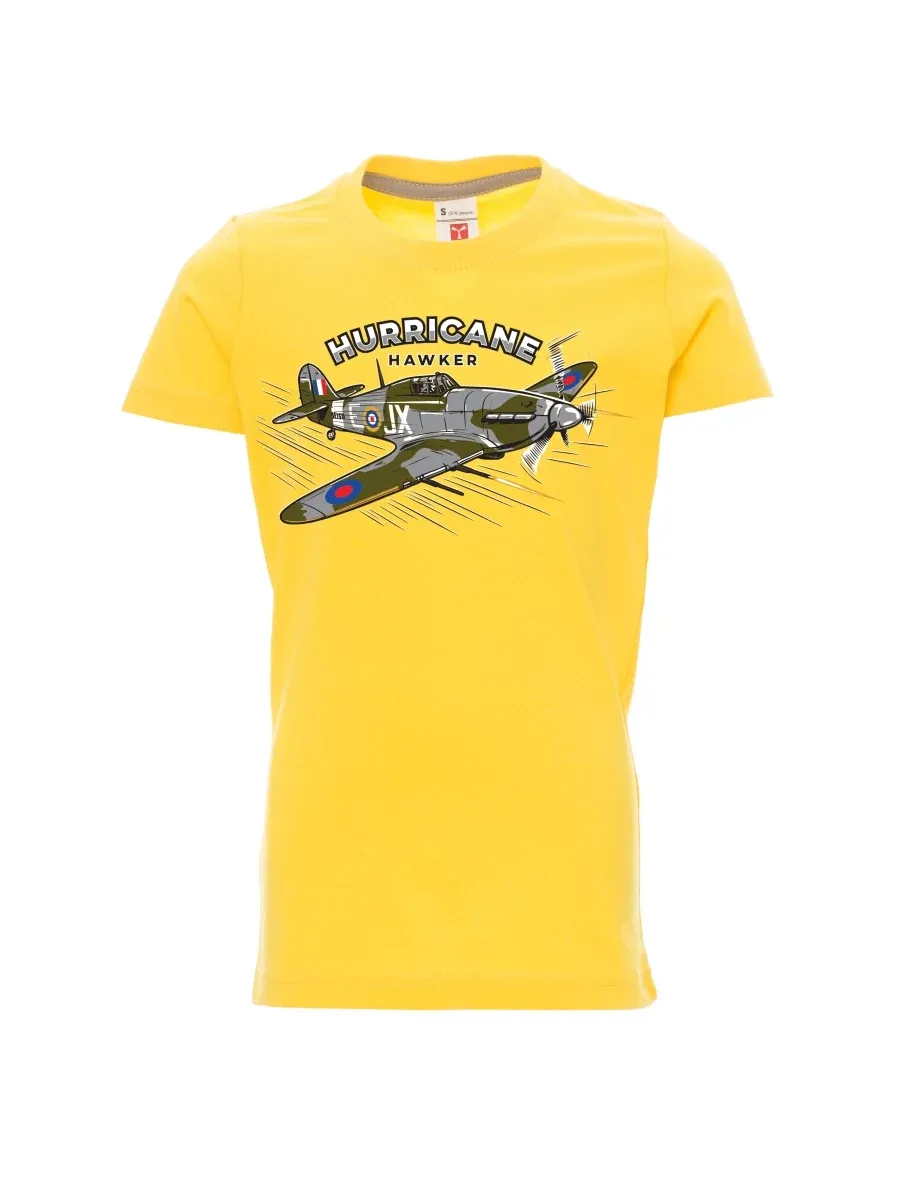 Maglia da bambino gialla Aereo Hurricane Hawker
