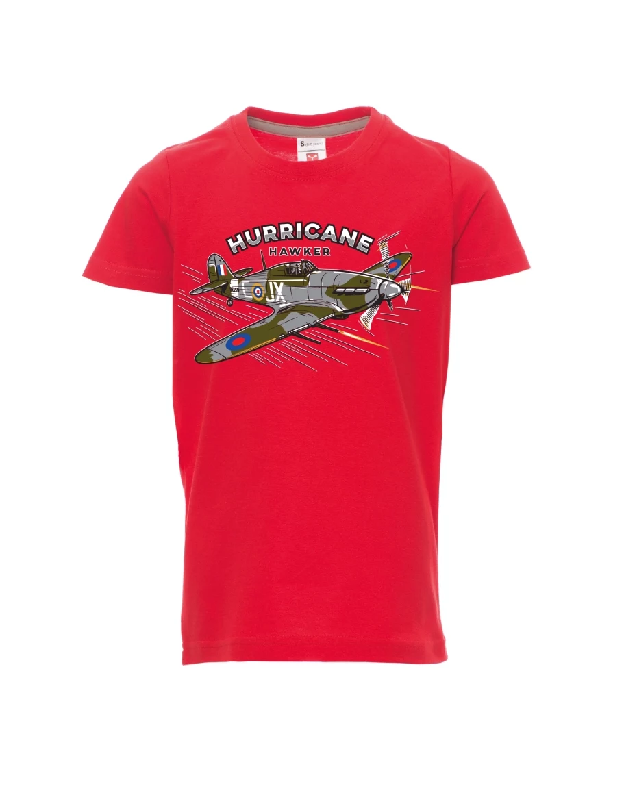 Maglia da bambino rossa Aereo Hurricane Hawker