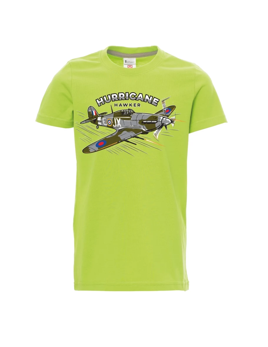 Maglia da bambino verde chiaro Aereo Hurricane Hawker
