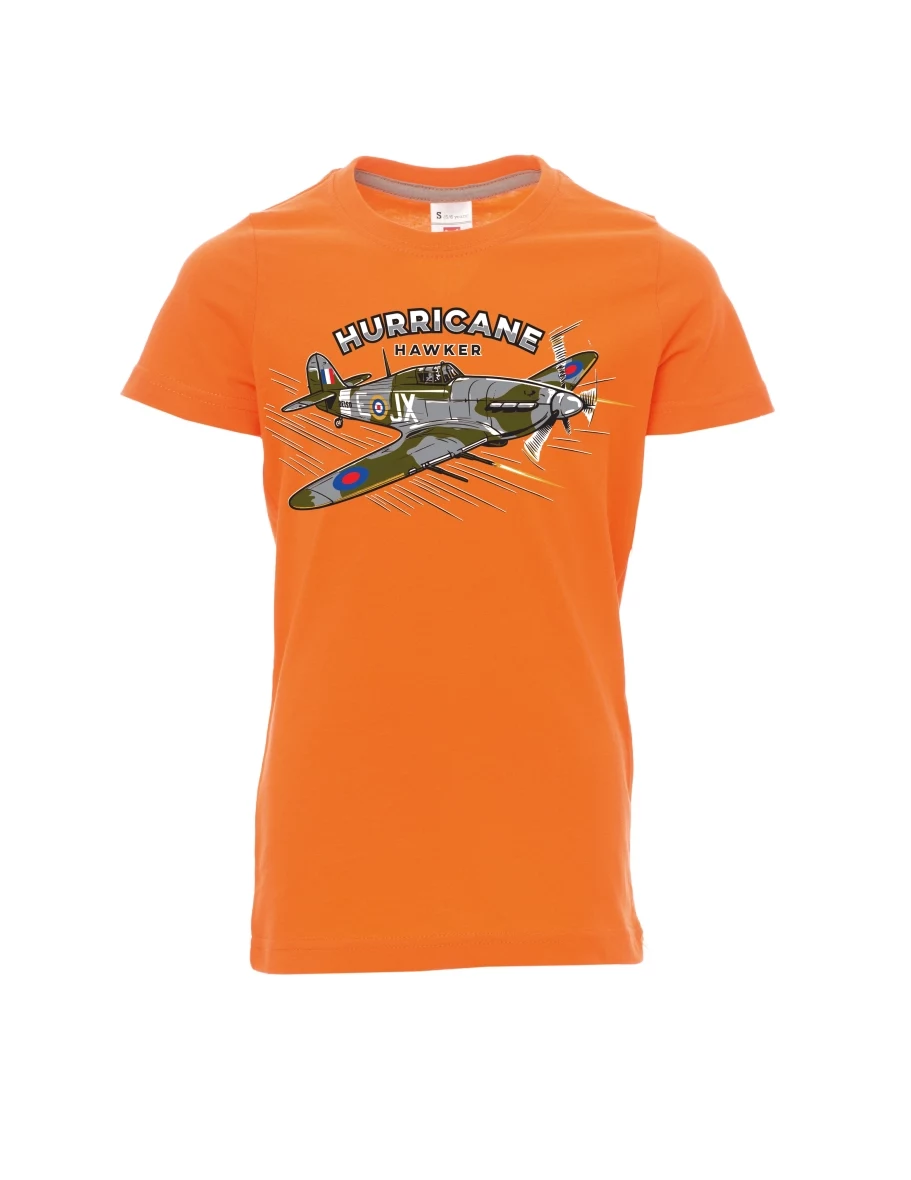 Maglia da bambino arancione Aereo Hurricane Hawker